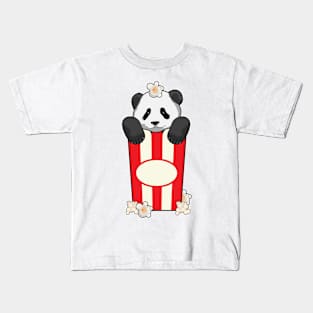 Panda with Popcorn Kids T-Shirt